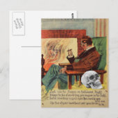 Trophy Skull Ghost Spirit Fireplace Postkarte (Vorne/Hinten)