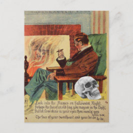 Trophy Skull Ghost Spirit Fireplace Postkarte