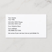 Trophy und Awards Visitenkarten Visitenkarte (Rückseite)