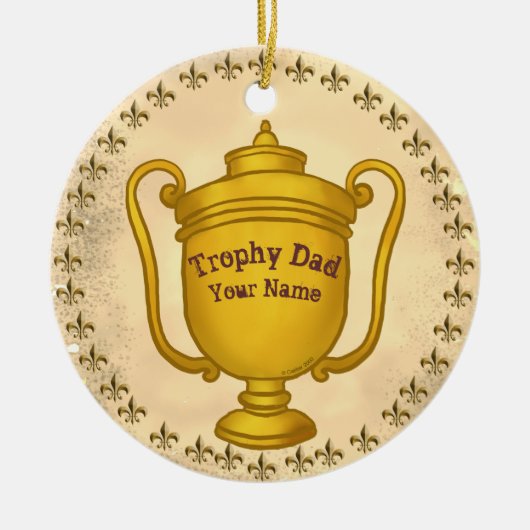 Trophy Vater Keramik Ornament (Vorne)