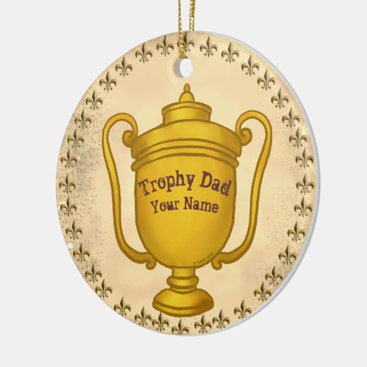 Trophy Vater Keramik Ornament (Links)