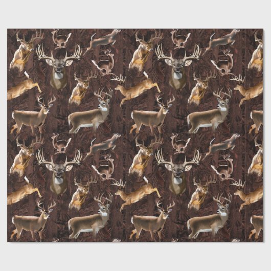 Trophy Whitetail Bucks Geschenkpapier (Flach)