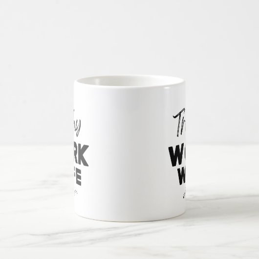Trophy Work Wife Funny Office Personalized Kaffeetasse (Mittel)