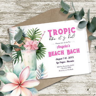 Tropic Beach Junggeselinnen-Abschied und Itinerary Einladung