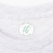 Tropic Breeze Aquamarin Minze & Pink Company Logo Etiketten (Befestigt)