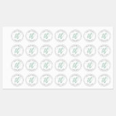 Tropic Breeze Aquamarin Minze & Pink Company Logo Etiketten (Blatt)