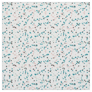 Tropic Breeze Aquamarin & Pink Confetti Dots Muste Stoff