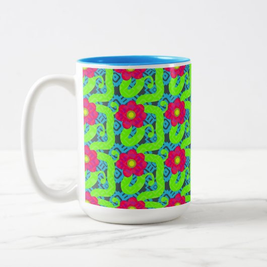 Tropic Floral Print Tasse (Links)