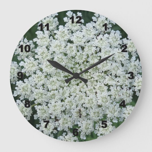 Tropic Flower Wall Clock Große Wanduhr (Vorderseite)