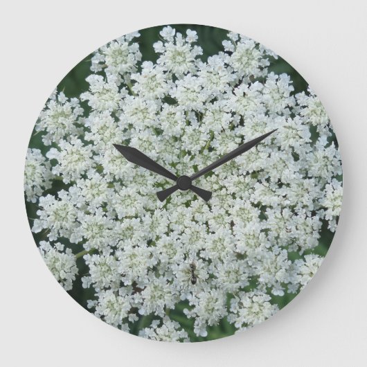 Tropic Flower Wall Clock Große Wanduhr (Vorderseite)