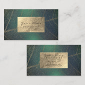Tropic Gold Foil Kräuter Naturtherapeut Cali Green Visitenkarte (Vorne/Hinten)