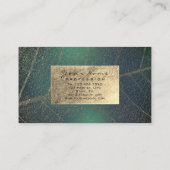 Tropic Gold Foil Kräuter Naturtherapeut Cali Green Visitenkarte (Rückseite)