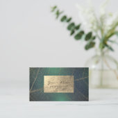 Tropic Gold Foil Kräuter Naturtherapeut Cali Green Visitenkarte (Stehend Vorderseite)