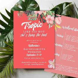 Tropic mag sein Party am Wochenende in Bachelorett Einladung