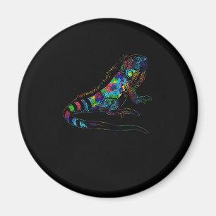 Tropic Reptile Zoo Hühnergeschenk Iguana Premium Magnet