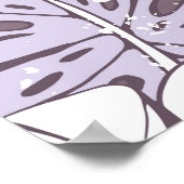 Tropic seamless pattern with orchid and monstera l poster (Ecke)