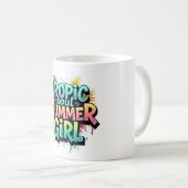 Tropic Soul Summer Girl Graffiti Mug Kaffeetasse (VorderseiteRechts)