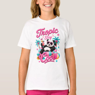 Tropic Stay Cool Panda T-Shirt für Mädchen im trop