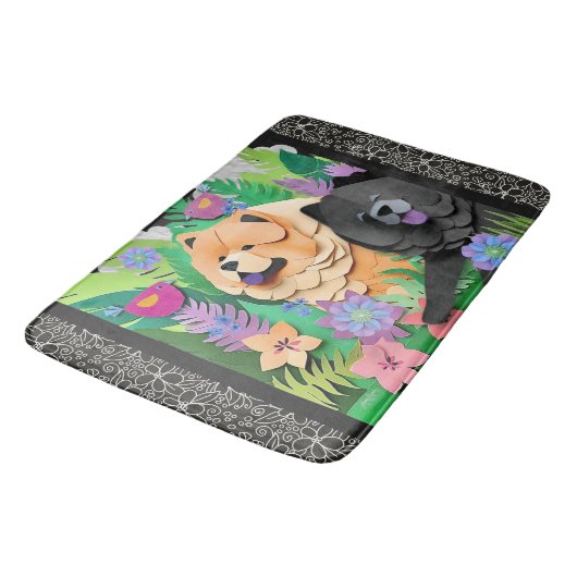 TROPIC TANGO Rote schwarze Choke Badematte (Schrägansicht)