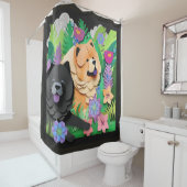 TROPIC TANGO Rote schwarze Choke Duschvorhang (Beispiel)