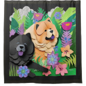 TROPIC TANGO Rote schwarze Choke Duschvorhang (Vorderseite)