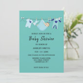 Tropic Tide Baby Dusche Einladung (Stehend Vorderseite)