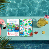 Tropical 250 Jahre des Freedom Pool Party Einladung