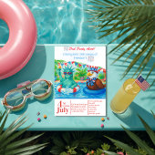 Tropical 250 Jahre des Freedom Pool Party Einladung