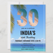 Tropical 30. Geburtstag Einladung (Vorderseite)