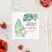 Tropical 40. Geburtstag Weihnachten im Juli Thema Serviette (Beispiel)