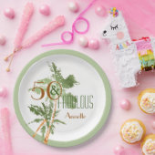 Tropical 50 & Fabulous Palmen 50. Geburtstag Pappteller (Party)