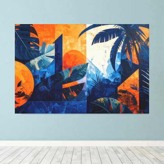 Tropical abstract 004 leinwanddruck (Insitu (Holzboden))