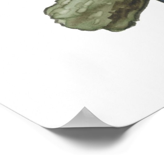 Tropical African Greys Print Poster (Ecke)