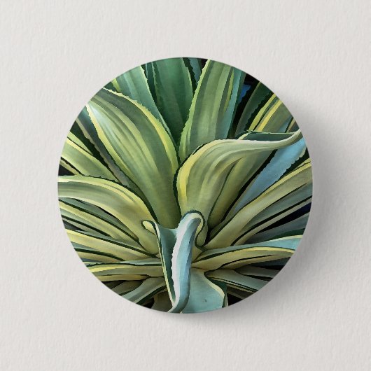 Tropical Agave Art Button (Vorderseite)