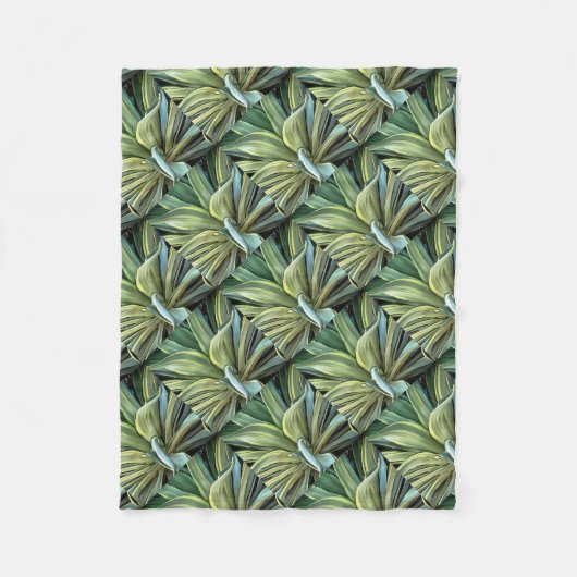 Tropical Agave Art Fleecedecke (Vorderseite)