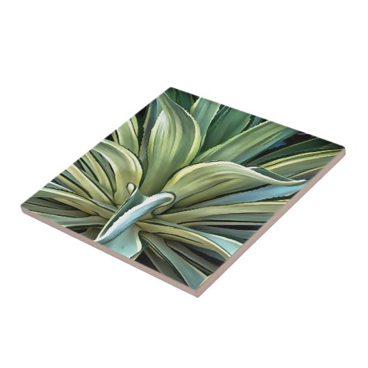 Tropical Agave Art Fliese (Seite)