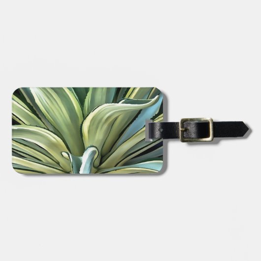 Tropical Agave Art Gepäckanhänger (Vorderseite horizontal)