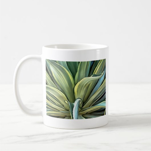 Tropical Agave Art Kaffeetasse (Links)