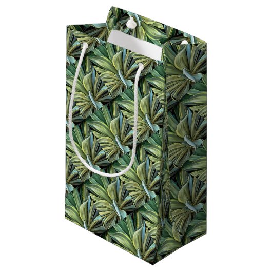 Tropical Agave Art Kleine Geschenktüte (Vorderseite Schrägansicht)