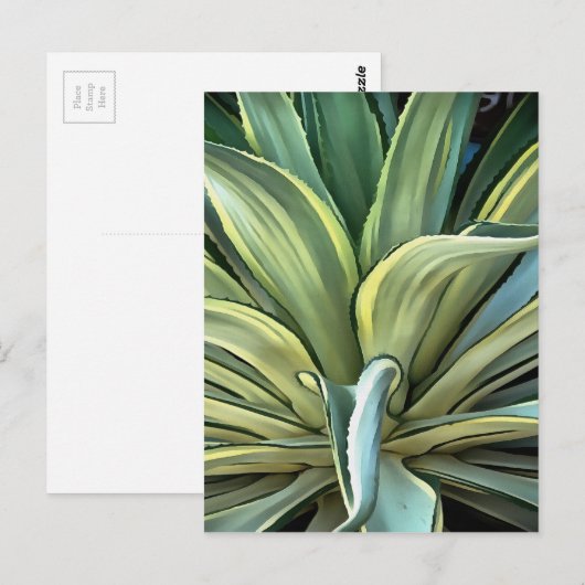 Tropical Agave Art Postkarte (Vorne/Hinten)
