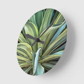 Tropical Agave Art Runde Wanduhr (Winkel)