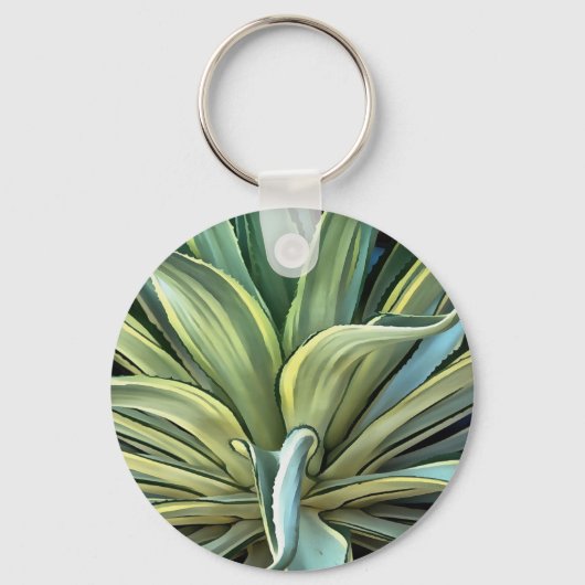 Tropical Agave Art Schlüsselanhänger (Vorderseite)