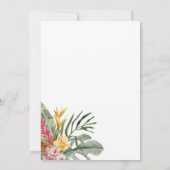 Tropical Aloha Baby Shower Einladung (Rückseite)