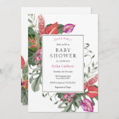 Tropical Aloha Baby Shower Einladung (Vorne/Hinten)