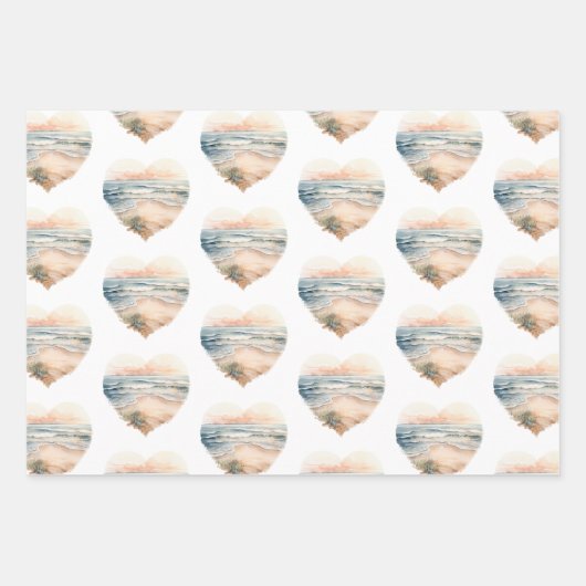 Tropical Aloha Beach Coconuts Palm Tree Wedding Geschenkpapier Set (Vorderseite 3)