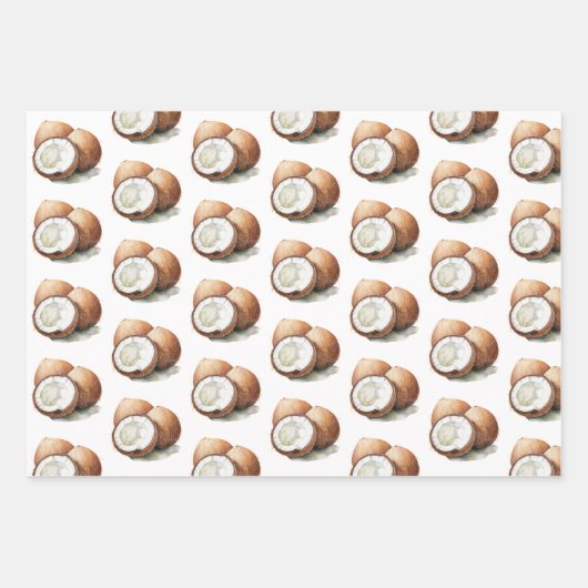 Tropical Aloha Beach Coconuts Palm Tree Wedding Geschenkpapier Set (Vorderseite 2)