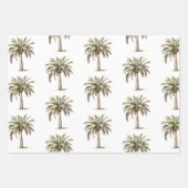 Tropical Aloha Beach Coconuts Palm Tree Wedding Geschenkpapier Set (Vorderseite)