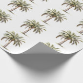 Tropical Aloha Beach Coconuts Palmen Bäume Hochzei Geschenkpapier (Ecke)