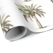 Tropical Aloha Beach Coconuts Palmen Bäume Hochzei Geschenkpapier (Rolleneckpunkt)