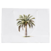 Tropical Aloha Beach Coconuts Palmen Bäume Hochzei Große Geschenktüte (Rückseite)